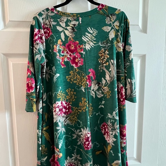 Floral Green Dress small - Picture 3 of 4